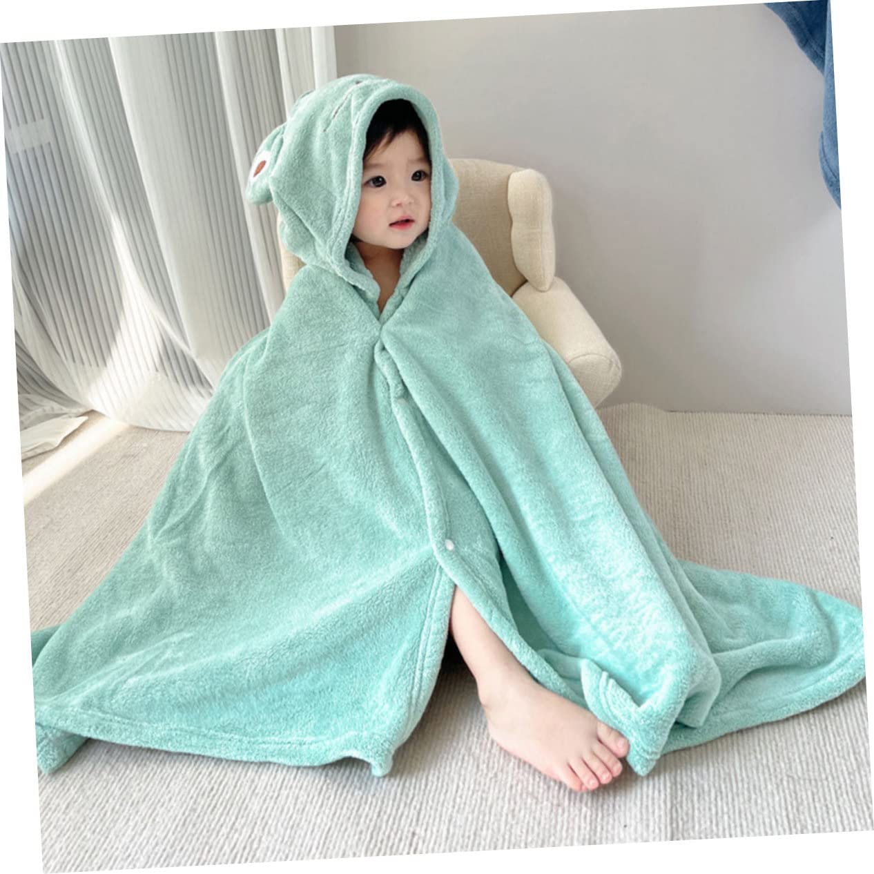 Abaodam Serviette de Bain à Capuche pour Tout-Petits Douce Absorbante Et Facile à Enrouler pour Le Confort de Bébé