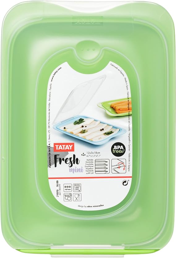 Tatay Food Storage Containers Set of 3 Mini Food Boxes for Fridge