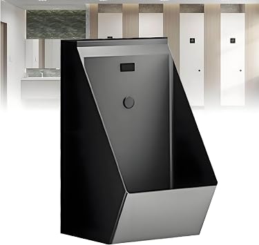 Induction Flush Urinal,Automatic Sensor Urinal, Automatic Sensor Urinal Wall Mounted,ntelligent Sensor Flush Public Toilet Male Urina,for Bar Bathroom Hotel Shop Black