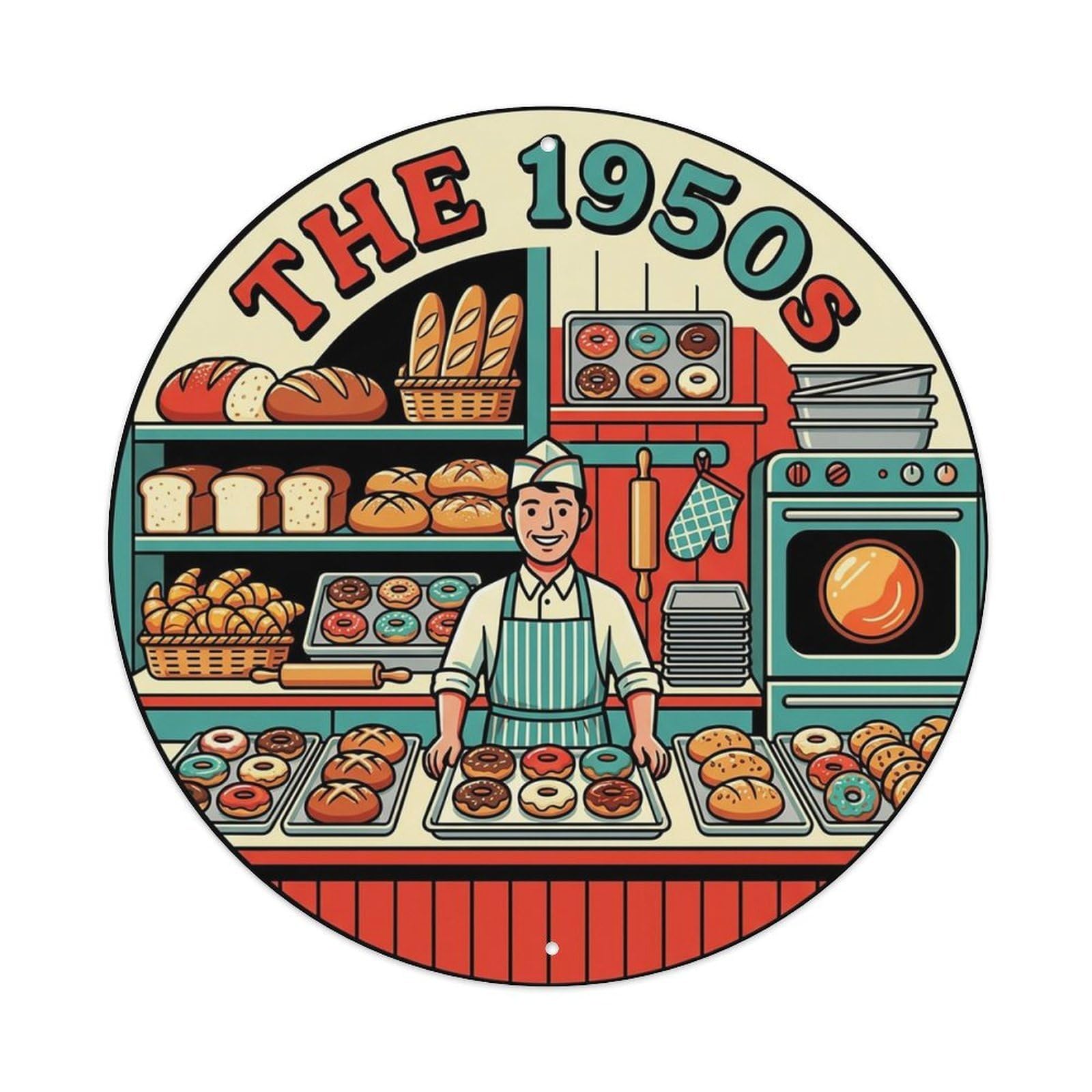 Vintage Retro Bakery Bread Pastries Metal Tin Sign