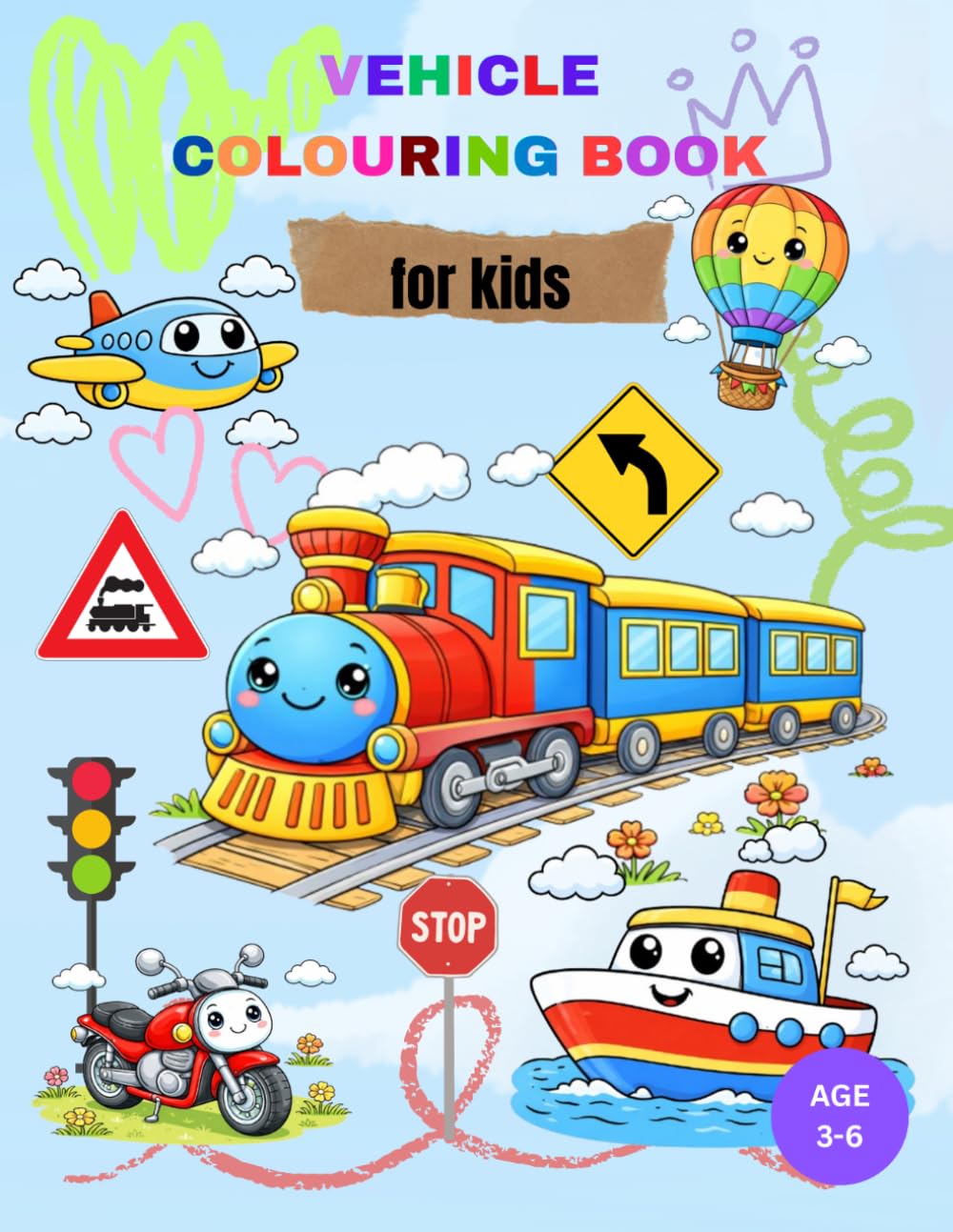 Vehicle Colouring Book