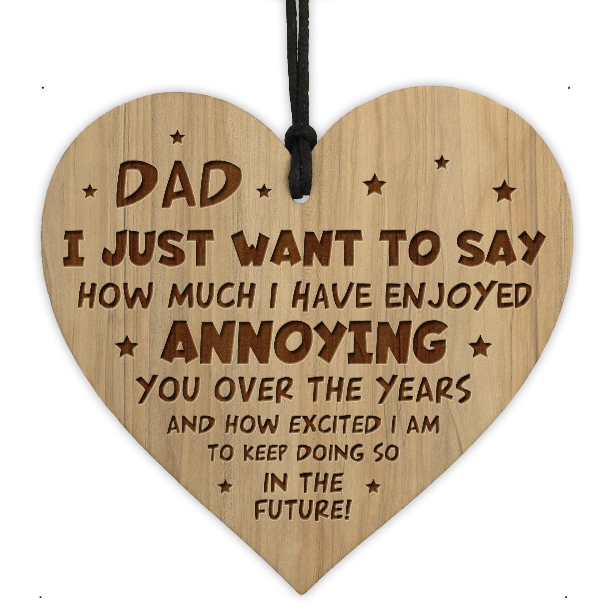 Red Ocean Funny Dad Gifts Birthday Christmas Engraved Heart Dad Gifts From Daughter Son Keepsake