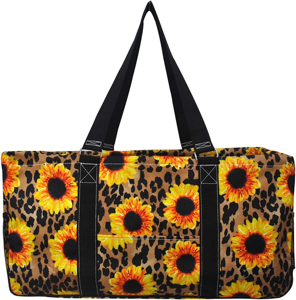 NGIL Utility Tote Bag (Leopard Sunflower-black)