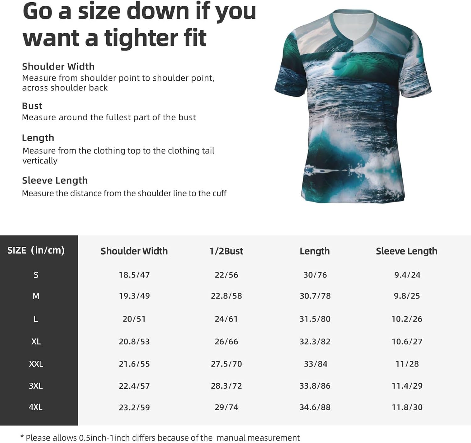 Scenic Sea Water Rugby Football Jersey for Men, Comfortable V-Neck Loose Fit Top for Team Sports Athletics