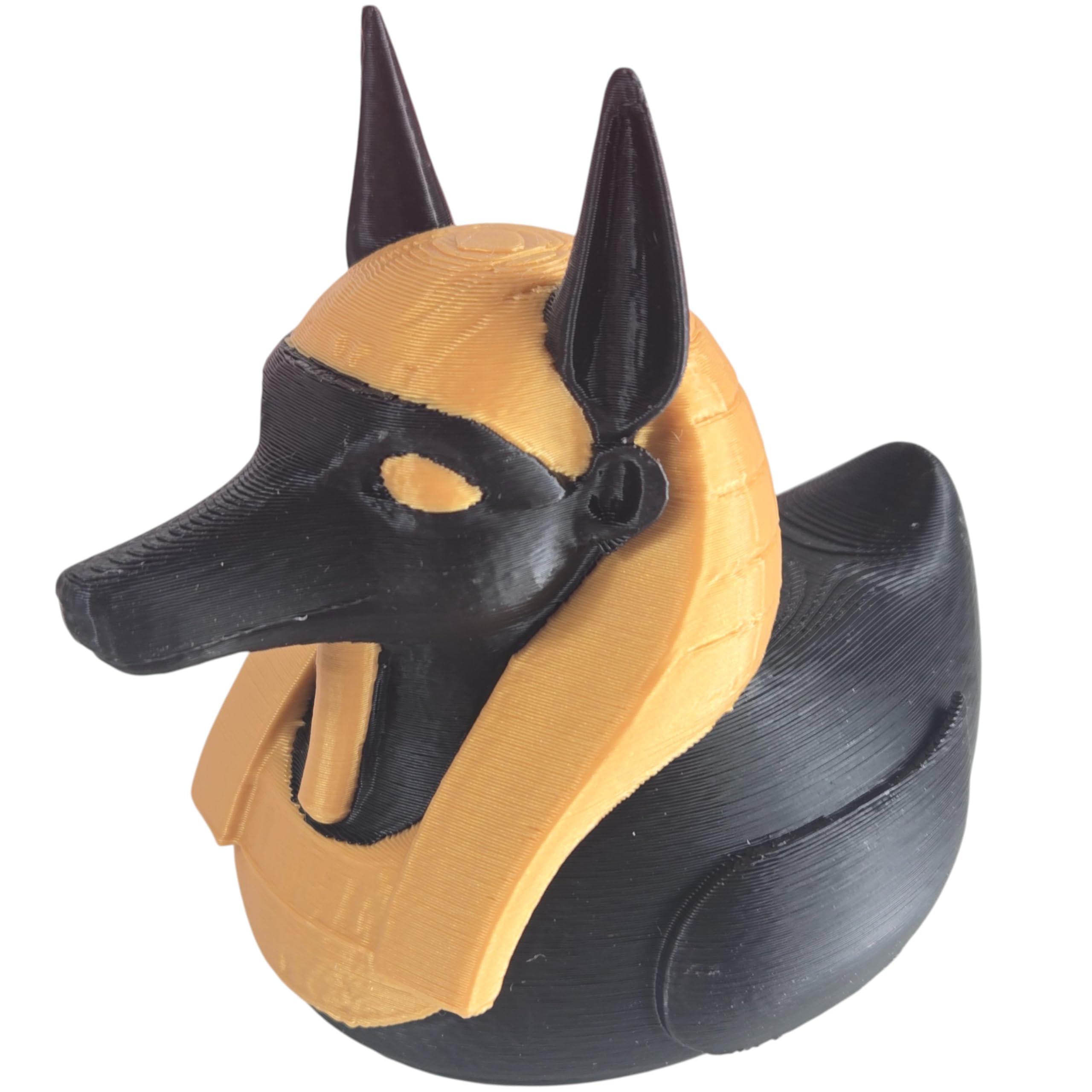 Anubis Duck Collectible Figurine - Striking Black and Gold Desk