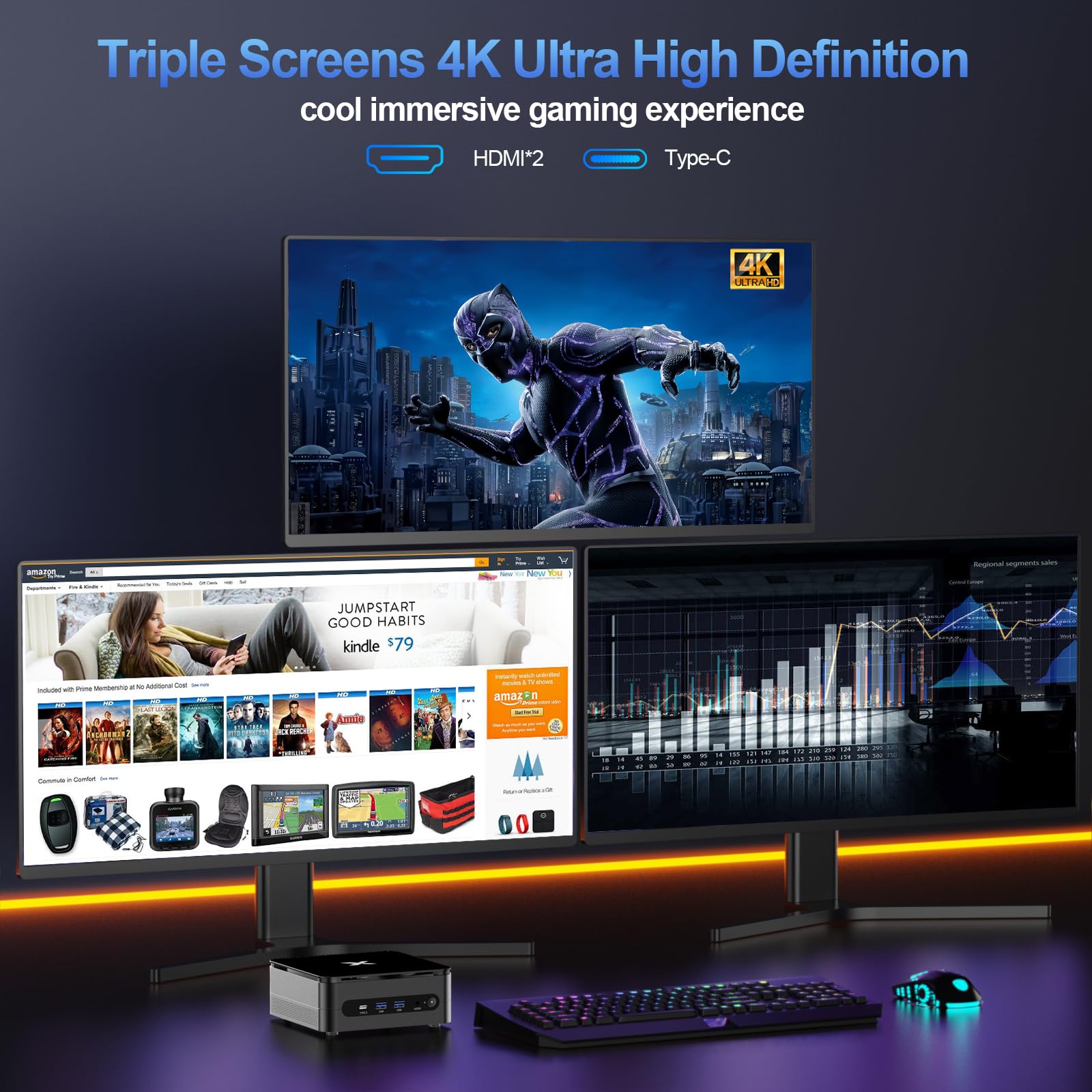 Amazon.com: Mini PC 16GB DDR4 512GB SSD Mini Gaming PC 12th