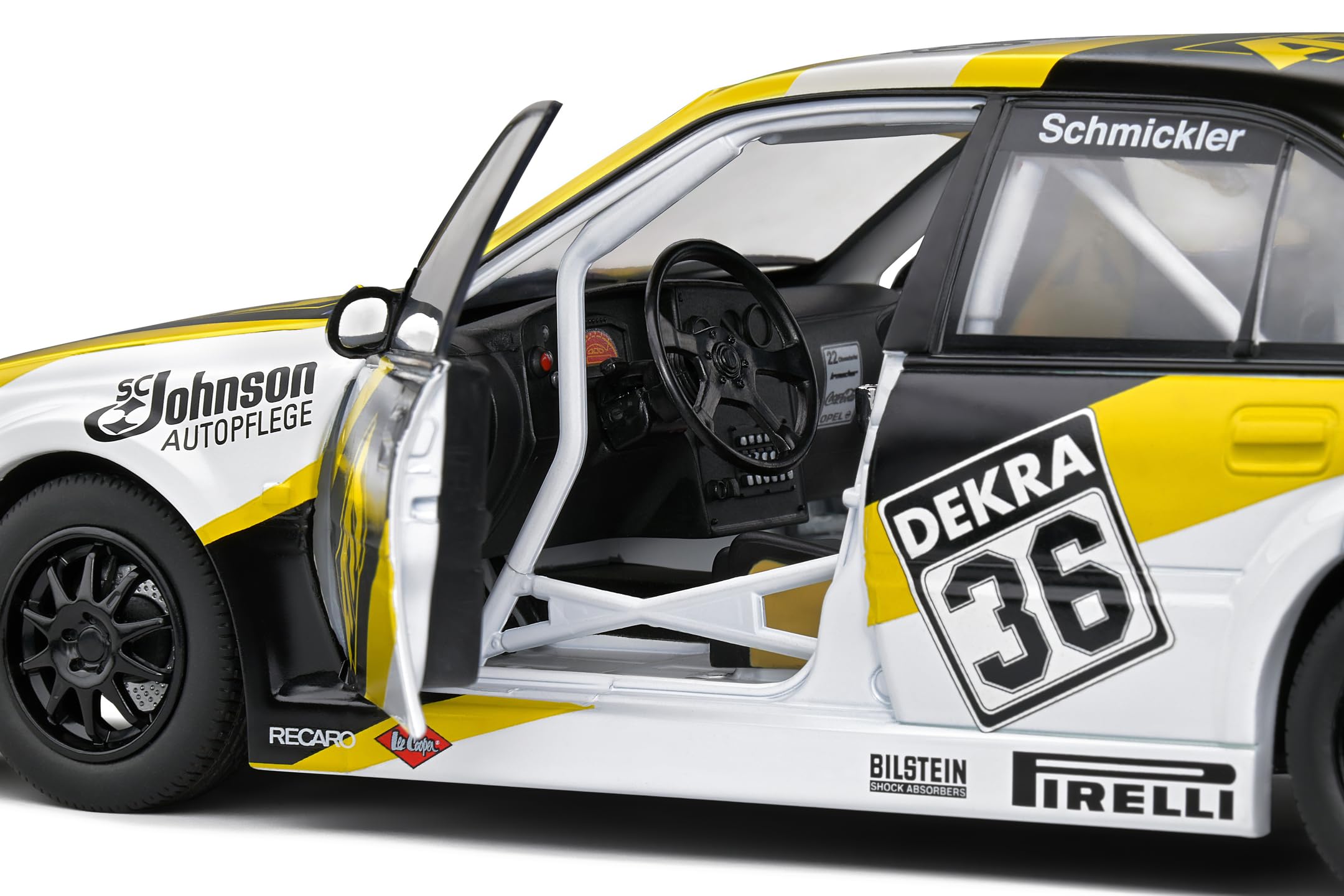 Solido Model Car 1:18 Scale Opel Omega EVO 500#36, Yellow, 15 cm (W) x 31 cm (L) x 14.2 cm (H) - Image 3