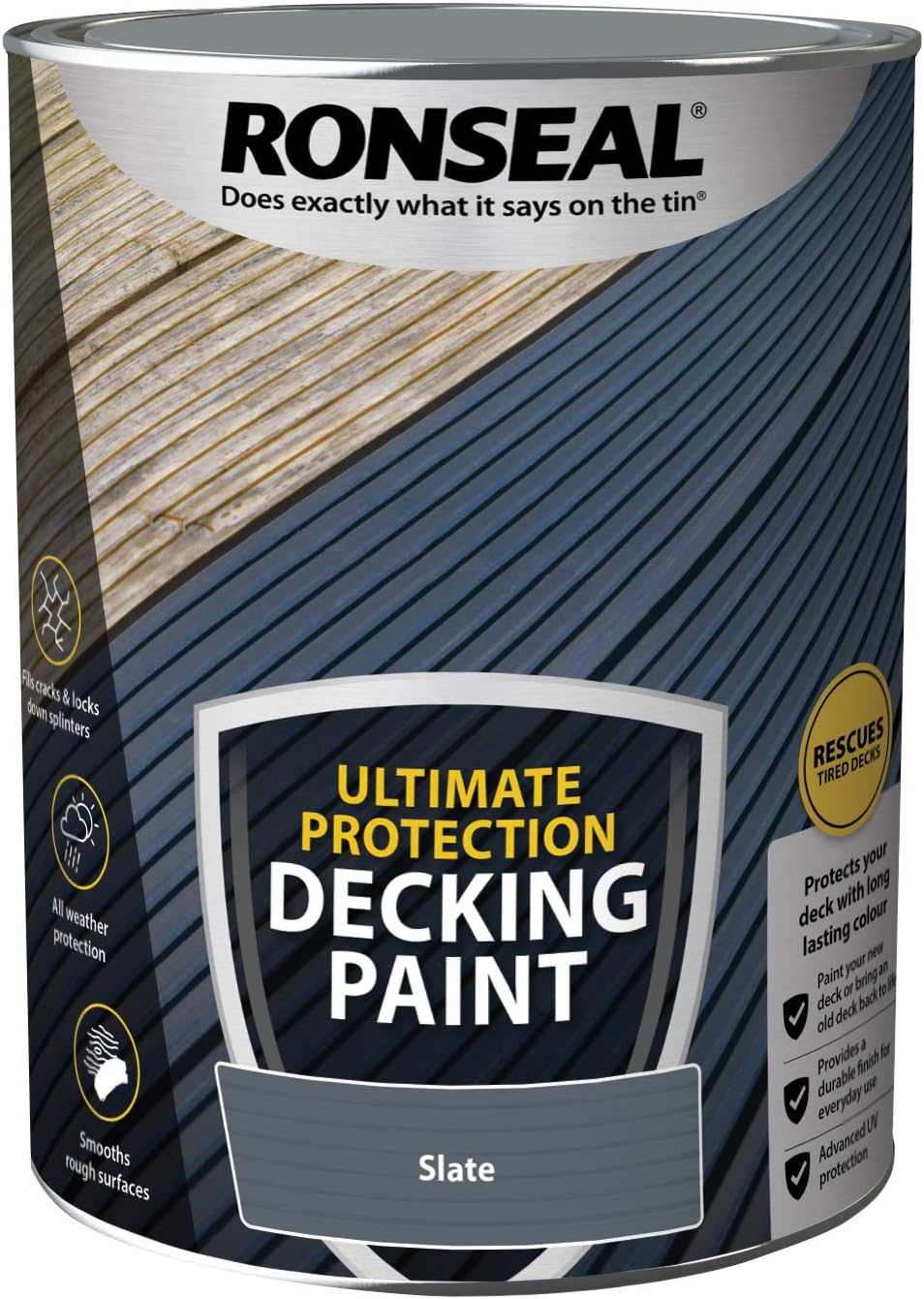 RONSEAL ULTIMATE DECKING PAINT SLATE 5L Amazon.co.uk DIY & Tools