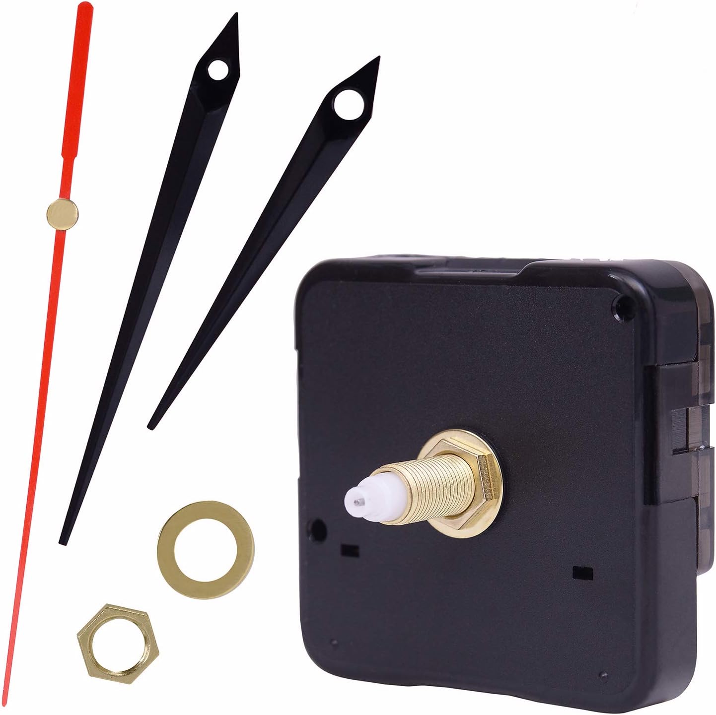 Clock Mechanism Clock Movement Replacement with Hands - 1/2 Inch Maximum Dial Thickness, 15/16 Inch Hand Shaft Length, Mute Scanning Battery Operated by AurelionX