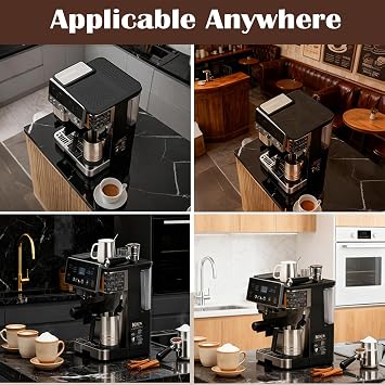 Top Mat for Ninja Luxe Cafe Espresso Machine ES601 ES701&Pro,Protects Top Surface,Non-Slip Silicone Coffee Machine Mat for Ninja Luxe Cafe Accessorie,Heat-Resistant Coffee Station Organizer