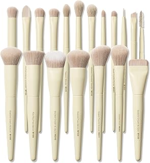 Buttery Blends Brush Set 18Pcs Face&Eye Makeup Brushes Set labeled | Make up Brushes Gift Set ultra Soft Complete with Blending,Foundation,Concealer,Blush,Bronzer, Eyeshadow Brush & Non-Shedding