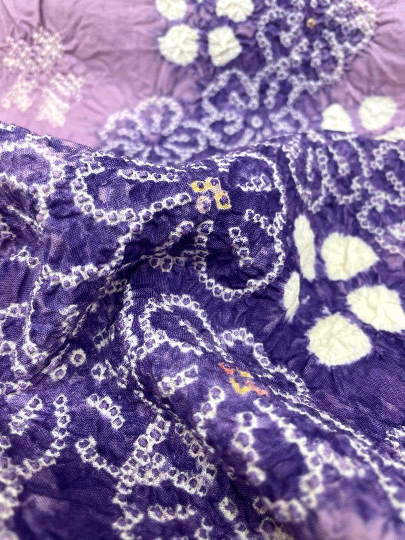 絞り浴衣 有松鳴海絞 盛夏 浅紫色 綿反 反物 絞り浴衣 有松鳴海絞