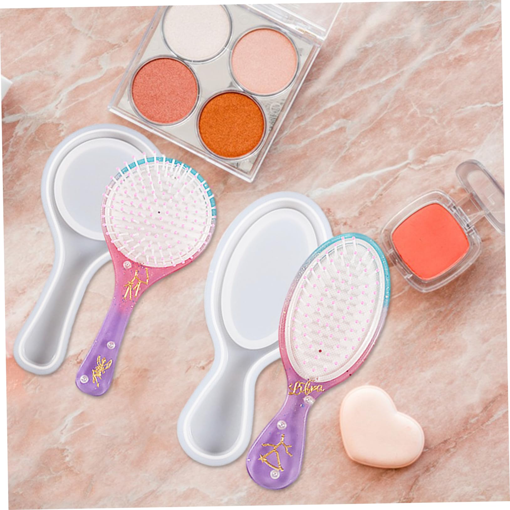 SHINEOFI 48pezzi Stampi Silicone Per Pettini Flessibili Per Creazioni Fai Te Per Realizzare Pettini Personalizzati e Unici Con Epossidica