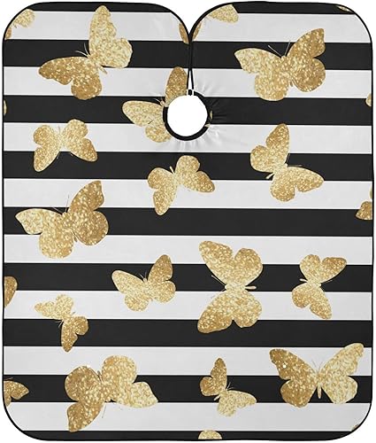 Miniatura 9 de RPLIFE Capa profesional de salón de belleza de corte de pelo púrpura lavanda con purpurina, 64.9 x 55.1 pulgadas