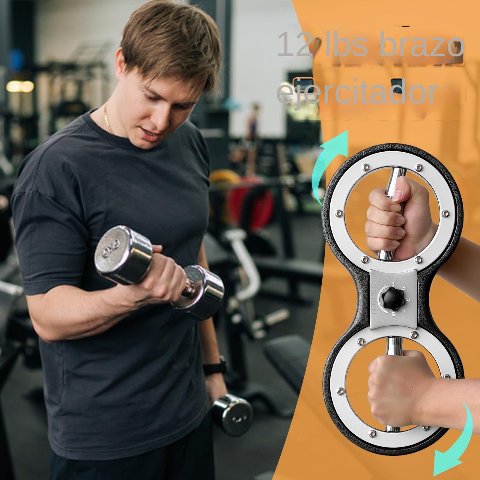 Ejercitador Brazos Fortalecedor De Agarre Para Musculatura | Entrenador De Antebrazo De 5,44 kg, Fortalecedor De Agarre Accesorios Para Entrenamiento De Fuerza Y Pecho Gimnasio En Casa