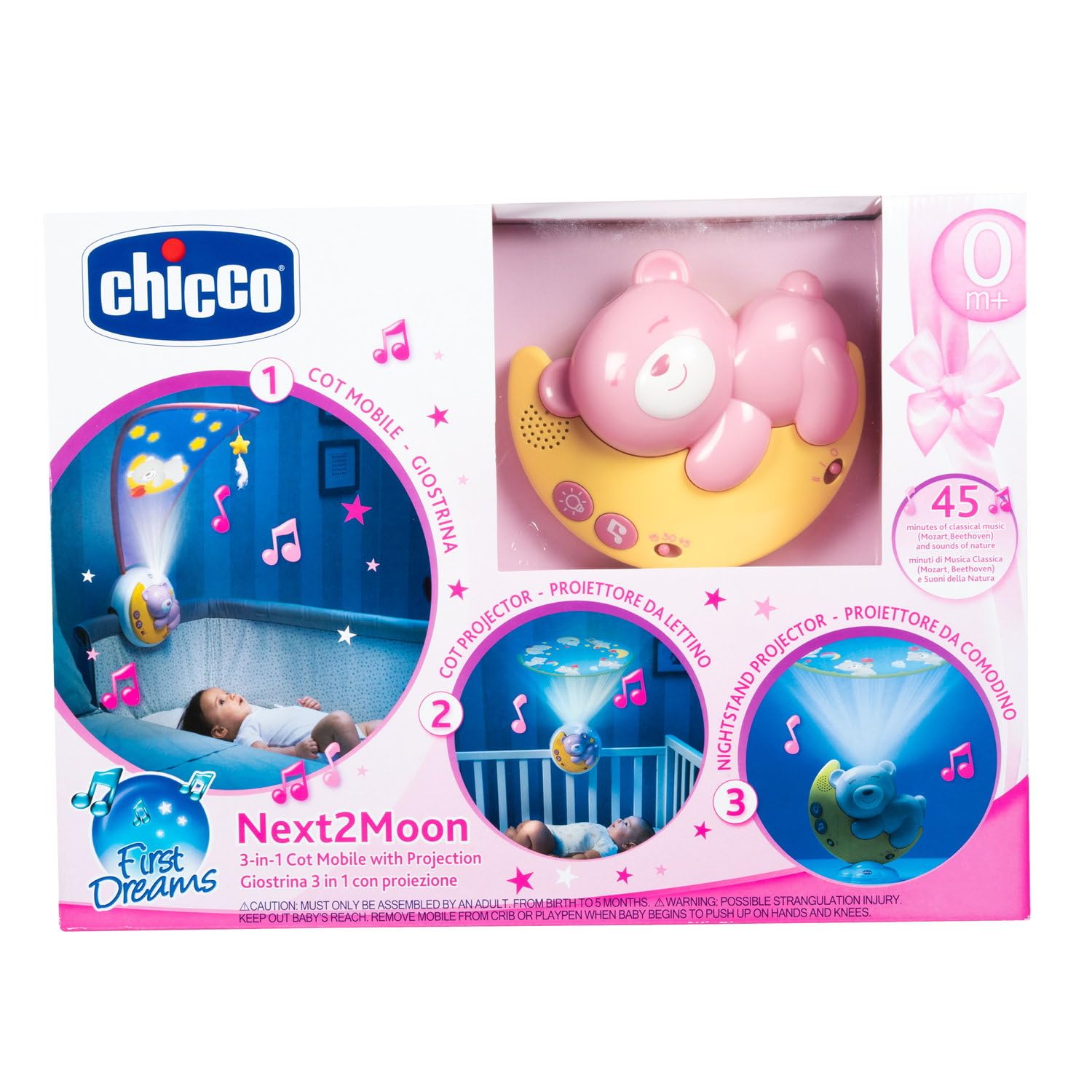 Proiettore Chicco First Dreams Orso Polare - 2in1 Culla/Comodino, Aurora Boreale, Musica Rilassante - Foto 2