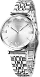CIVO Femmes Montre en acier inoxydable étanche Montre de poignet en quartz analogique Mode Elégant Designer Deux mains uniques avec cadran à l'échelle du temps diamant