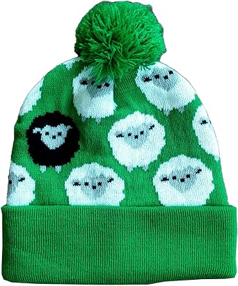 Irish Kids Knit Hat Sheep Lovers Winter Pompon Beanies Children