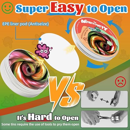 Miniatura 5 de WATERELF Masilla de limo Galaxy para niños, masilla sensorial para terapia artística, juguetes para niños, niñas y adultos, alivio del estrés