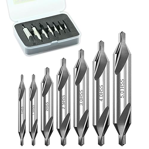 Juego de brocas centrales, brocas centrales de acero de alta velocidad M2, broca de centrado y herramientas avellanadoras para acero al carbono,