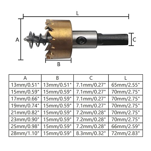 Miniatura 3 de Juego de 8 piezas de sierra de agujero, juego de sierra de taladro HSS para madera, metal, acero inoxidable, aleación de aluminio, laminados de