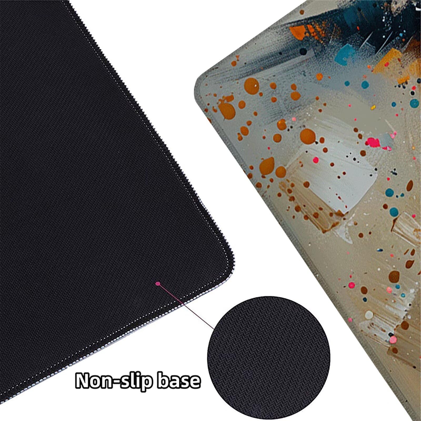 BúHo Alfombrilla Ratón Gaming XXL 1500x800 mm, Alfombrilla Gaming Amarillo Mousepad con Base de Goma Antideslizante, Impermeable Desk Mat para Teclado y Raton, Accesorios Gaming Regalos de Hombre 6-4