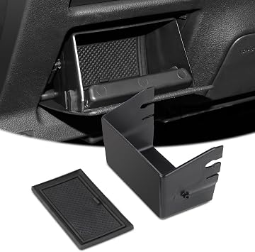 auovo Fuse Box Coin Container Inner Storage Tray Plate Compatible with Subaru Crosstrek Impreza XV Forester Legacy Outback WRX STI Ascent Accessories ABS Interior Inner Dash Tray Black Trim