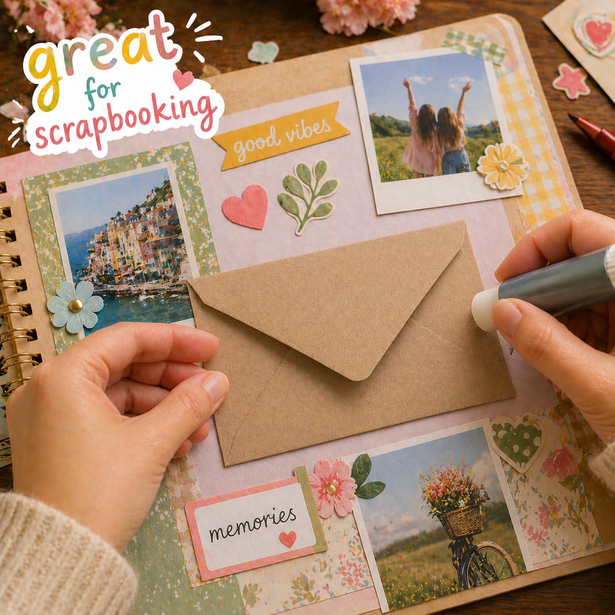 Mini Kraft Envelopes 60 Pack (4’’ x 2.7") – Small Gift Card & Cash Envelopes for Notes, Invitations, Party Favors, Weddings & Holidays