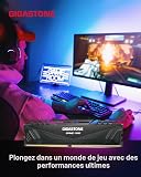 【DDR4 RAM】GIGASTONE Game PRO 64GB Kit (4x16GB) DDR4 3200MHz PC4-25600 CL 16-18-18-40 Intel XMP 2.0 AMD Ryzen 1.35V UDIMM 288 Pin Unbuffered Non ECC High Performance Gaming Desktop Memory - Black - 3