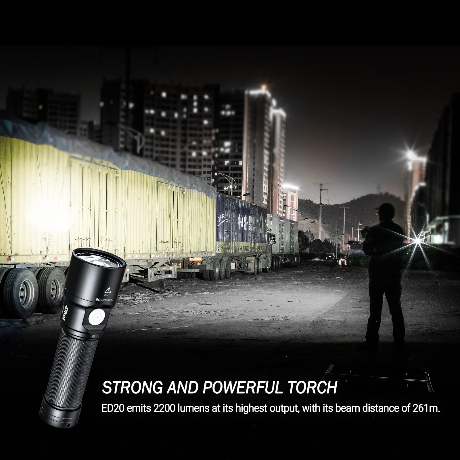 Nextorch ED20 LED Super Bright Rechargeable Torch 2200 Lumens - Image 3
