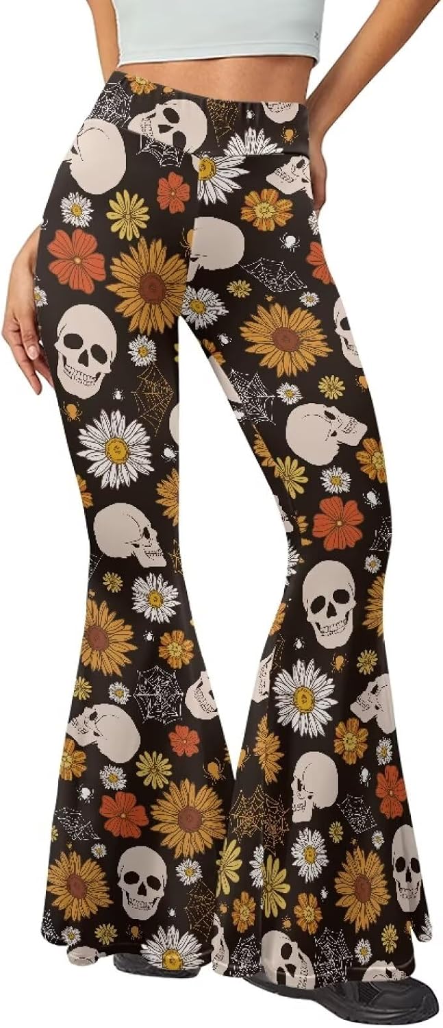 High Waist Hip Lifting Bootcut Yoga Pants Tummy Control Bell Bottom Flared Yoga Leggings for Women Size XS-2XL image 2