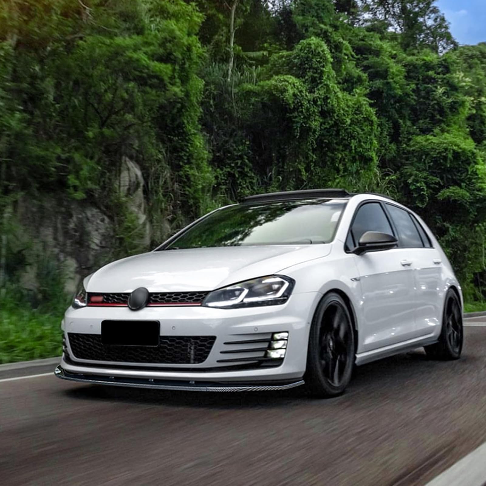 フォルクスワーゲンゴルフ7GTI R-LINE フロントリップ2013-2016 Front Bumper Spoiler Lip For Volkswagen Golf 7 MK7 GTI R