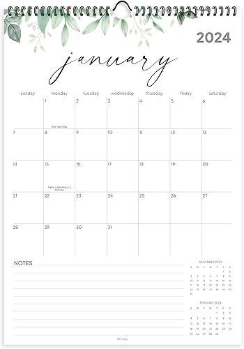 Calendario de pared 2024-2025, 18 meses, desde enero de 2024 hasta junio de 2025, fechas julianas, calendario de pared grande de 17 x 12 pulgadas