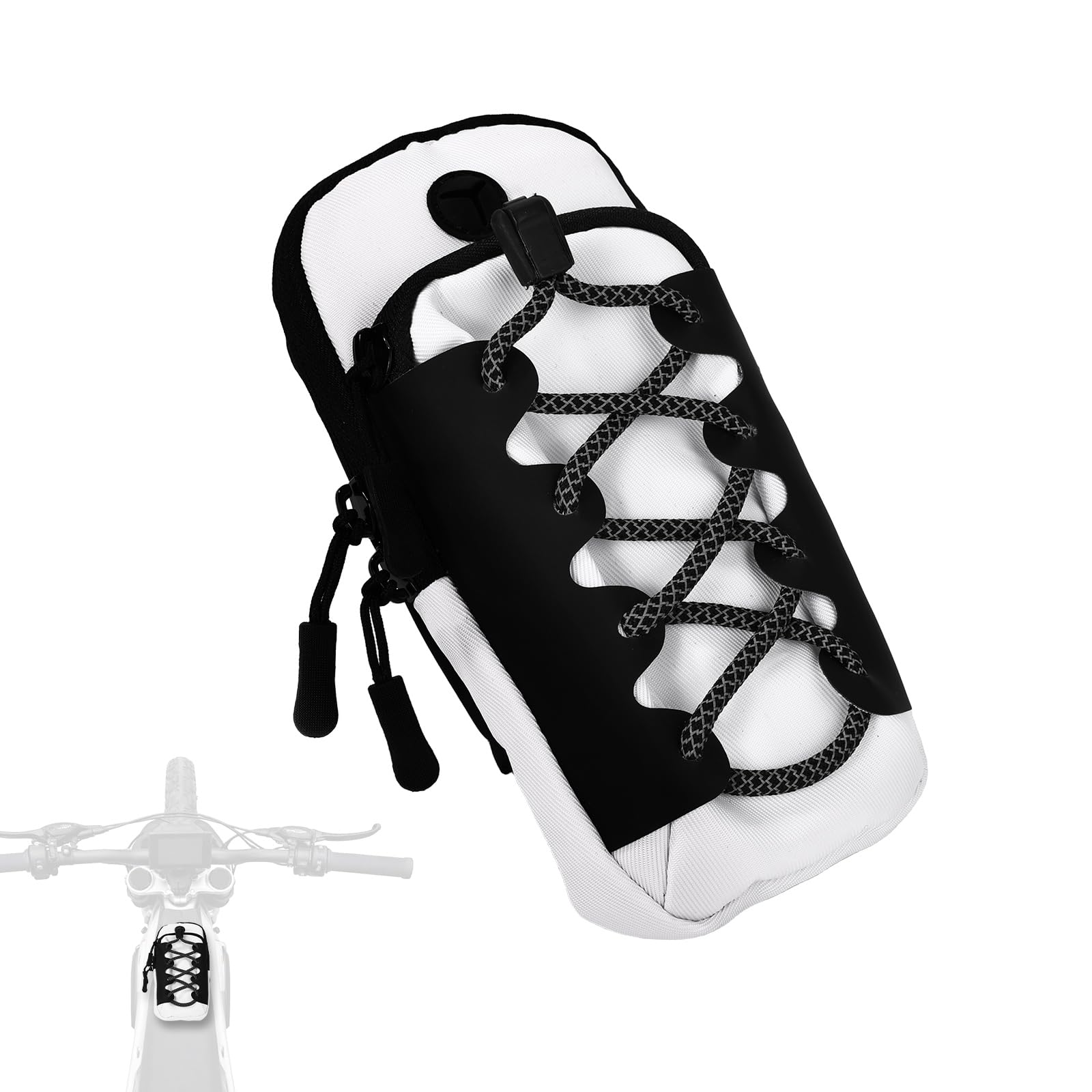 Bolsa Cuadro Moto, Poliéster Resistente al Desgarro Funda Telefono Bicicleta Diseño con Tapa Magnética Funda para Bicicleta para Surron Talaria y E-Ride Pro Vehículos Eléctricos y(Plata)