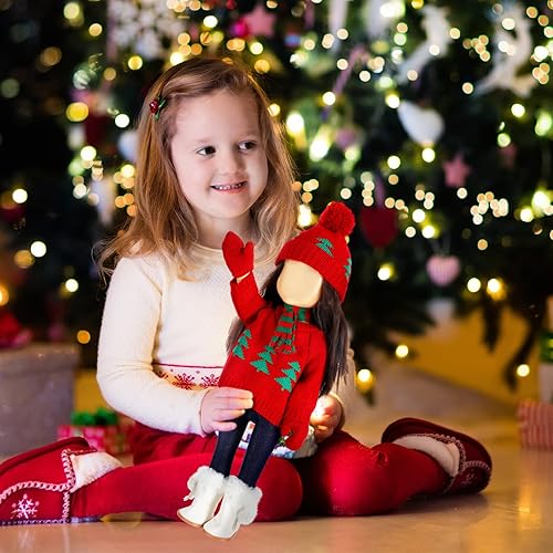 Miniatura 2 de Bencailor Ropa y accesorios navideños de 18 pulgadas para muñecas de invierno, conjunto de suéteres, pantalones, sombreros, zapatos para muñecas de