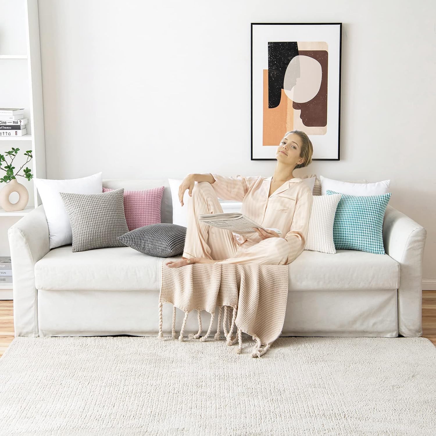 MIULEE Kissen 40x60 cm Füllung 2er Set, Waschbare Kissenfüllung Sofakissen, Polster Innenkissen Dekokissen, Polyester Füllkissen als Couchkissen, Sofa Kissen, Zierkissen, Kisseninlet 30 x 50 Küche, Haushalt & Wohnen