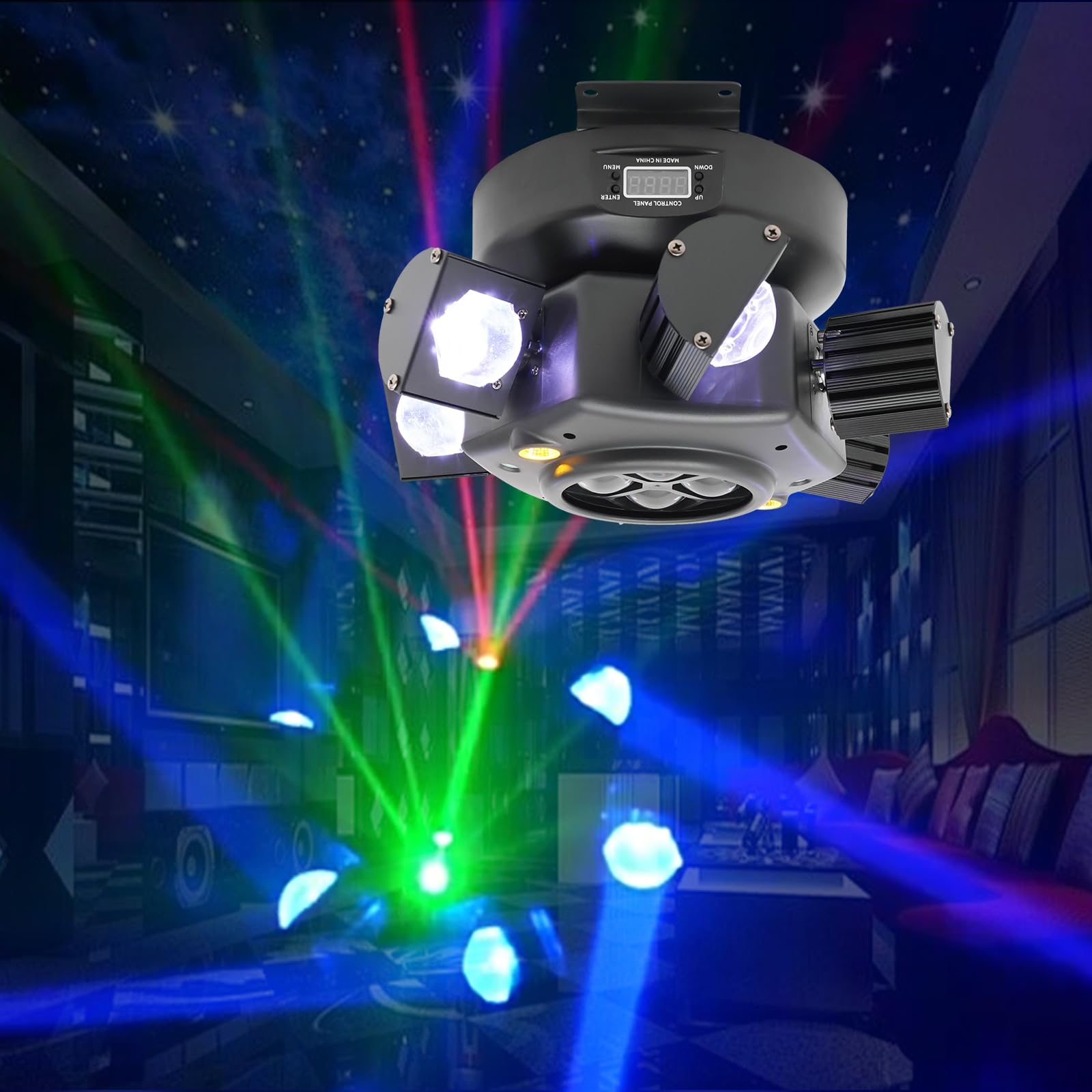 Moving Head,150 W Laser Beam LED Moving Head Luce da palcoscenico Rgbw Dmx Dj Party Show Luce Luce per feste palcoscenico, per Djs, bands, bar, pub, club, pattinaggio a rotelle