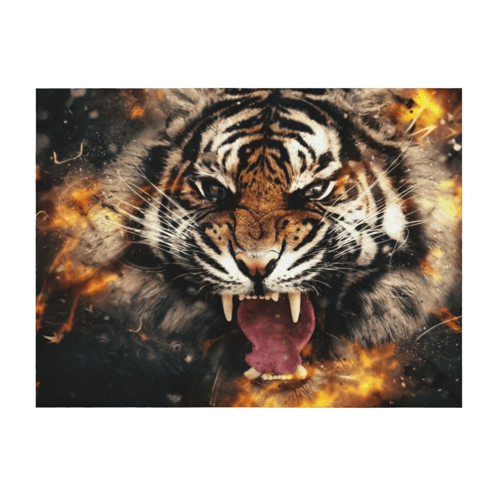 Couverture tigre légère pour vos soirées cocooning sur le canapé