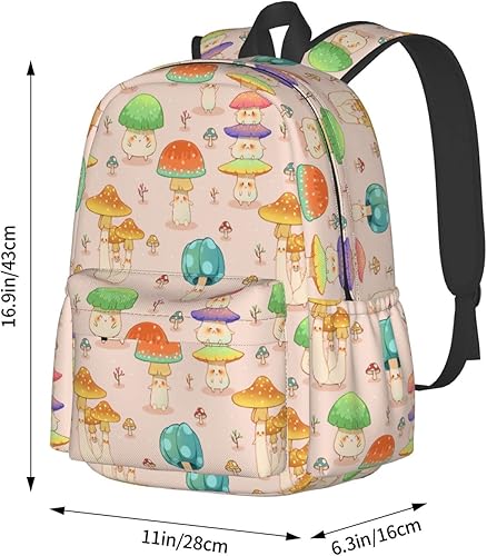 Miniatura 6 de Shoggoth Mochila de 17 pulgadas con diseño de mariposas, informal, mochila para laptop para mujer, bolsa de viaje para senderismo, Negro13, Mochilas