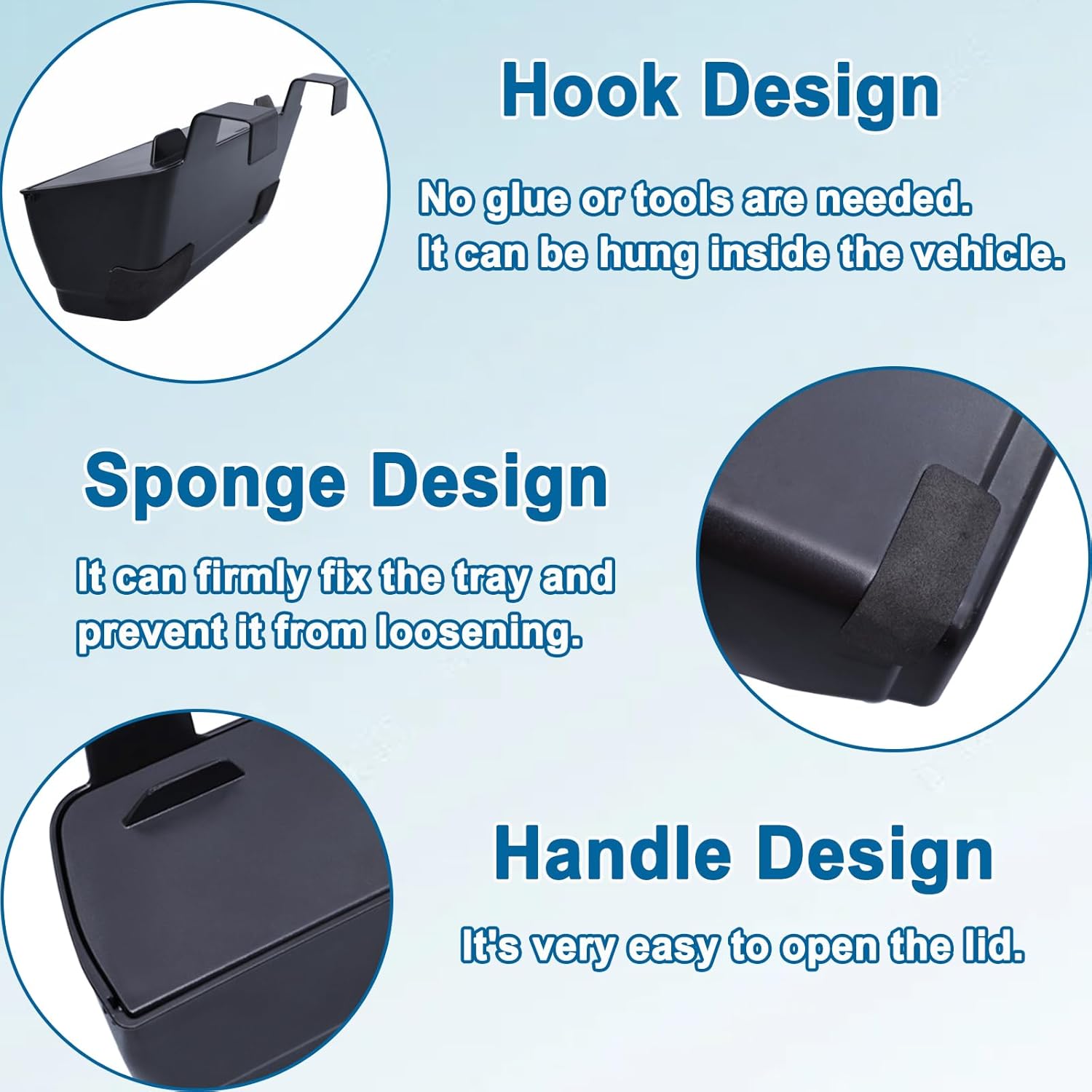 PIMCAR Center Console Hanging Box Compatible with 2023-2026 Honda CRV Hidden Compartment with Lid Premium ABS Plastic Armrest Storage Tray Accessories