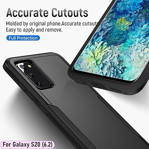 Miniatura 5 de Funda híbrida de doble capa para Galaxy S20 de 6.2 pulgadas, resistente a los golpes, resistente a los golpes, con 1 soporte magnético para