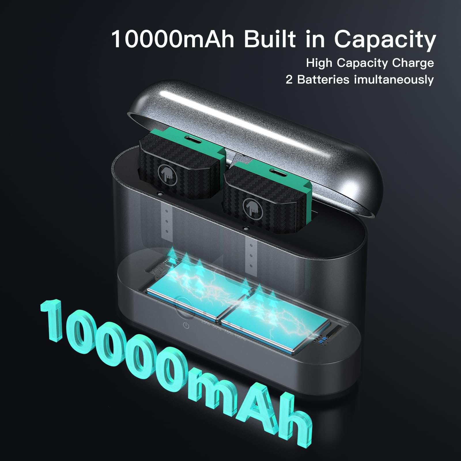 Caricabatterie Power Bank Per Batterie Sony NP-FZ100 - 10000 MAh, 18W, Doppio Slot, Ricarica Rapida