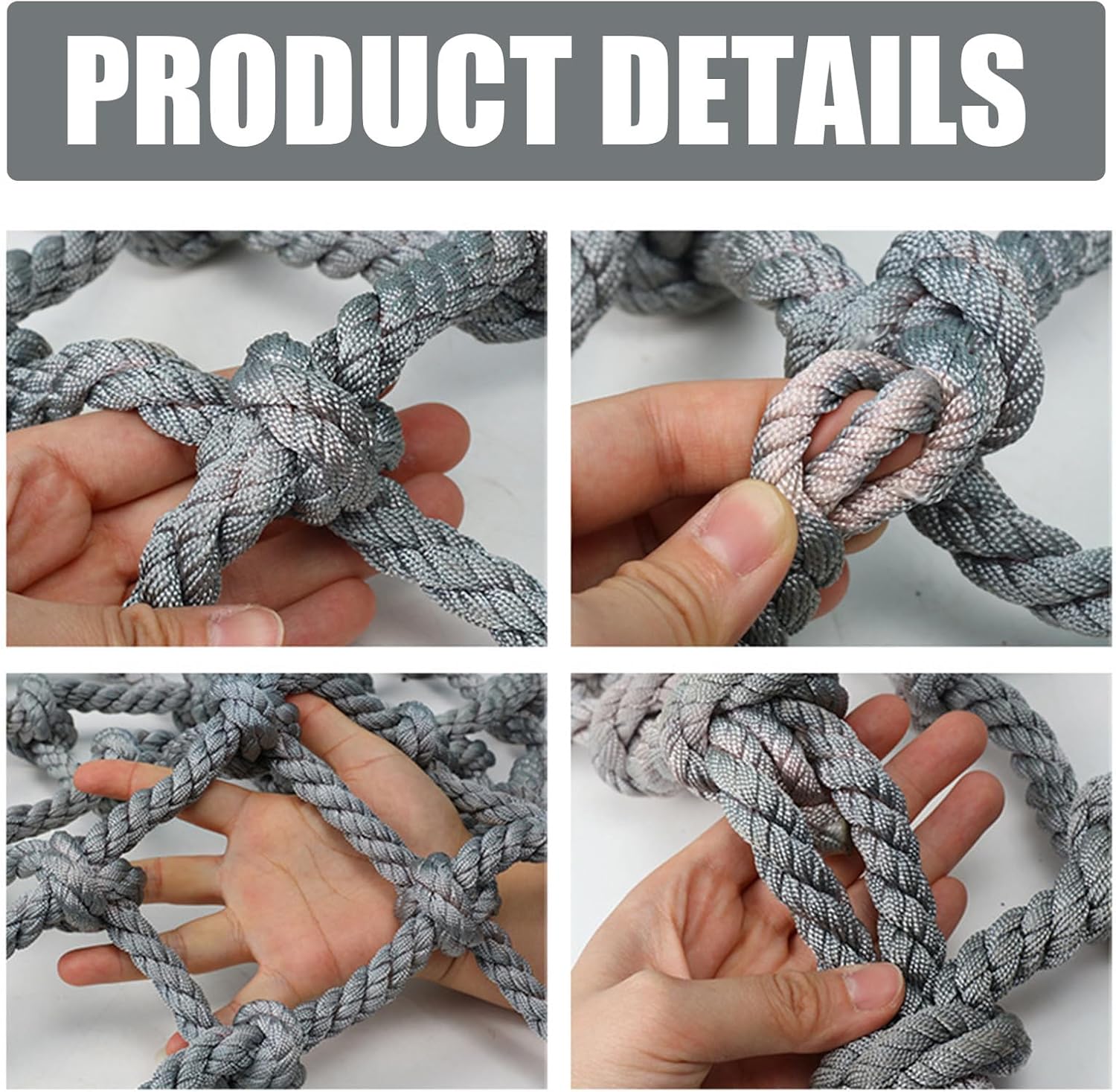 Heavy Duty Rope Outdoor Cargo Webbing Net-14mm/10cm,Outdoor Climbing Net for Kids and Adult,Climbing Net for Swing Set,Climbing Cargo Net,9.9X16.4FT(3X5M)