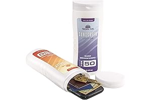 GoPong Sunscreen Diversion Safe Bottles 2 Pack - Safely Hide Your Valuables