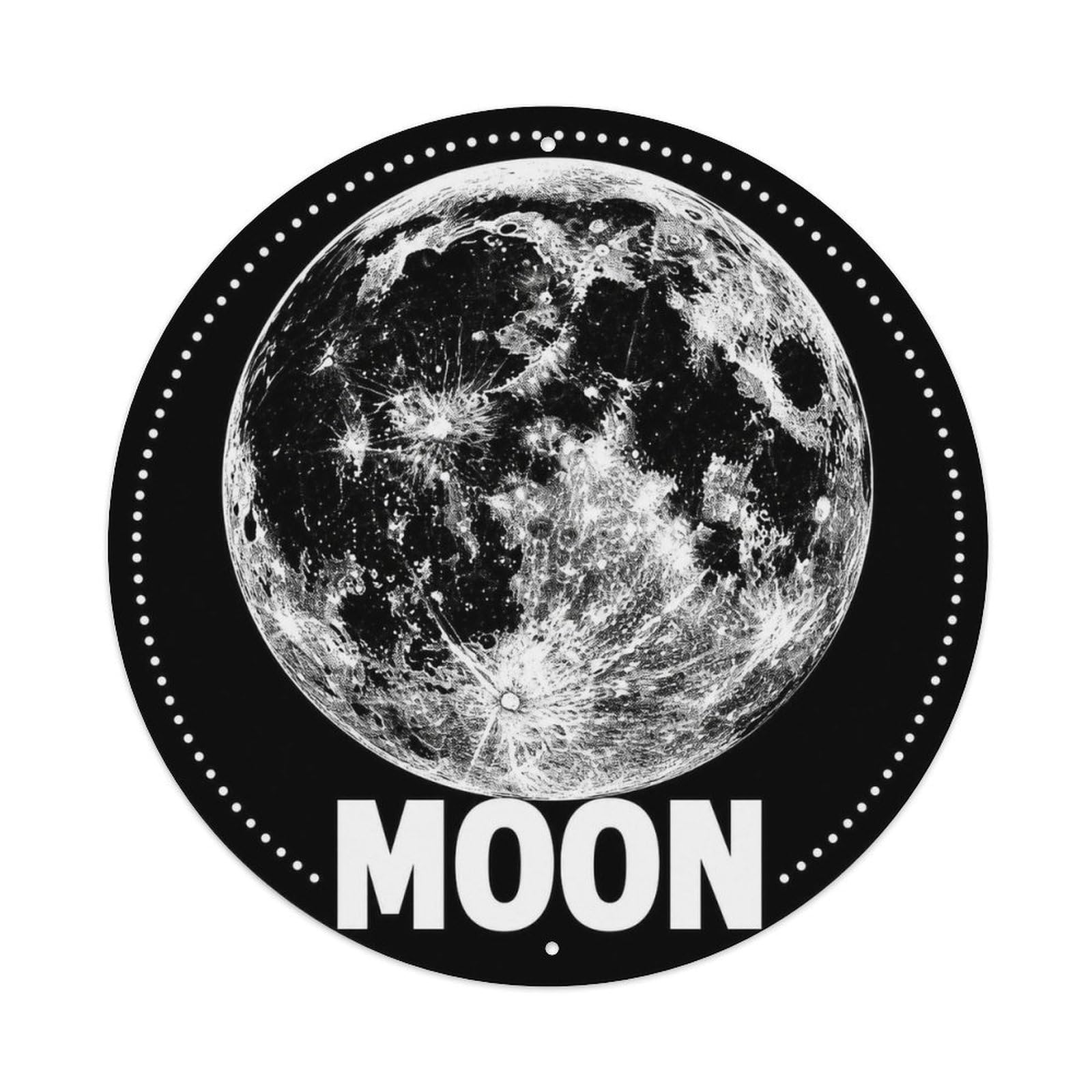 Solar System Starry Sky Moon Lunar Surface Metal Tin Sign