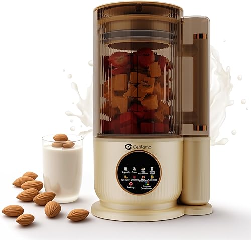 Máquina automática de leche de nueces, 50 onzas de almendras caseras, soja, avena, leche a base de plantas, exprimidor, con tapa