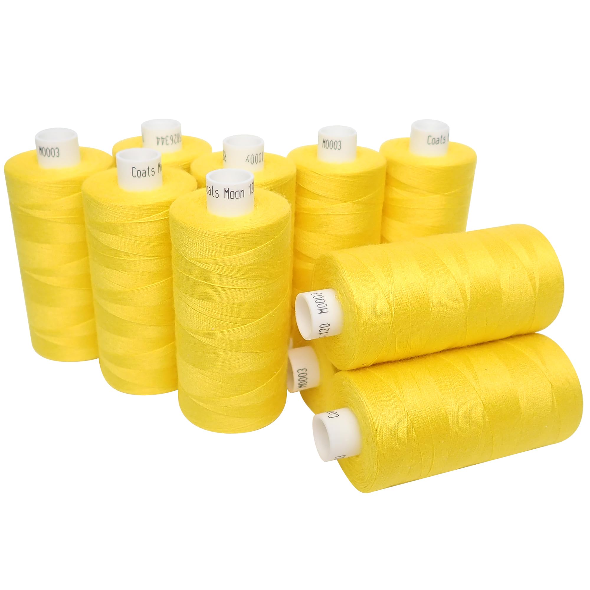 Moon Thread M000310 Yellow Spun Polyester Sewing Thread - 1000M