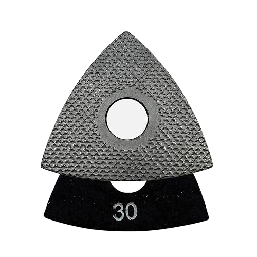 Miniatura 2 de Almohadillas triangulares de pulido de diamante de 3 "para herramientas oscilantes, grano 30, 60, 120, 200
