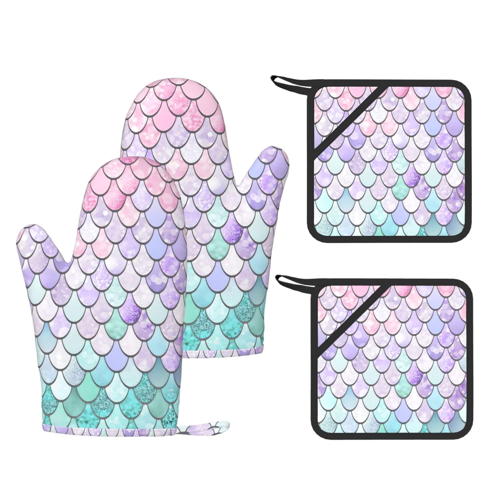 Gants résistants à la chaleur sirène pour cuisiner en famille
