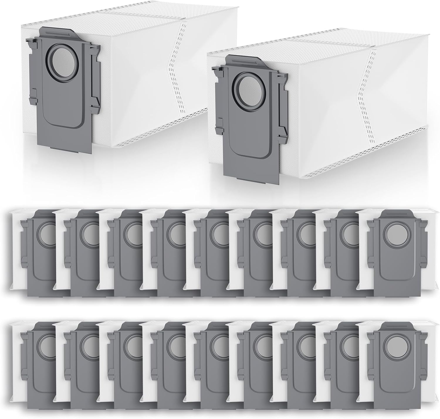 20 Pack Vacuum Dust Bags Replacement Compatible with Roborock S8+, S8 Pro Ultra, Q7 Max+/Max, Q5 Max+, Q8 Max+, S7 Pro Ultra, Q5, Q5+, Q5 Pro+, Q7, Q7+, S7 Max Ultra Vacuum Accessories